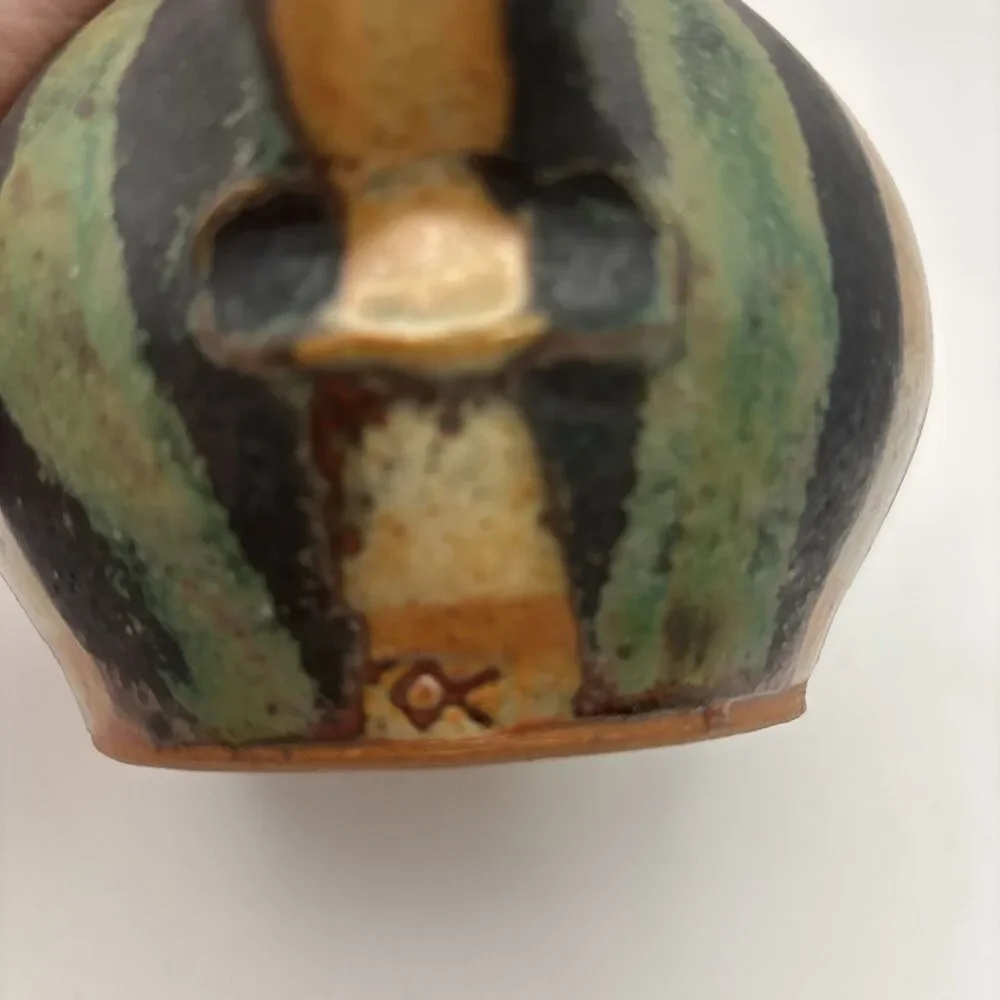 Vintage Clay Teapot Oil Decanter Pottery Boho Earth Tone Ewer  Vessel Cruet